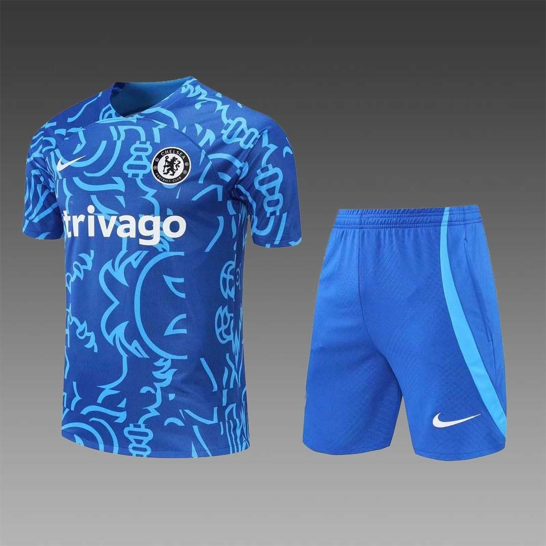 22-23 Chelsea training suit Short Sleeve kit Blue Camo