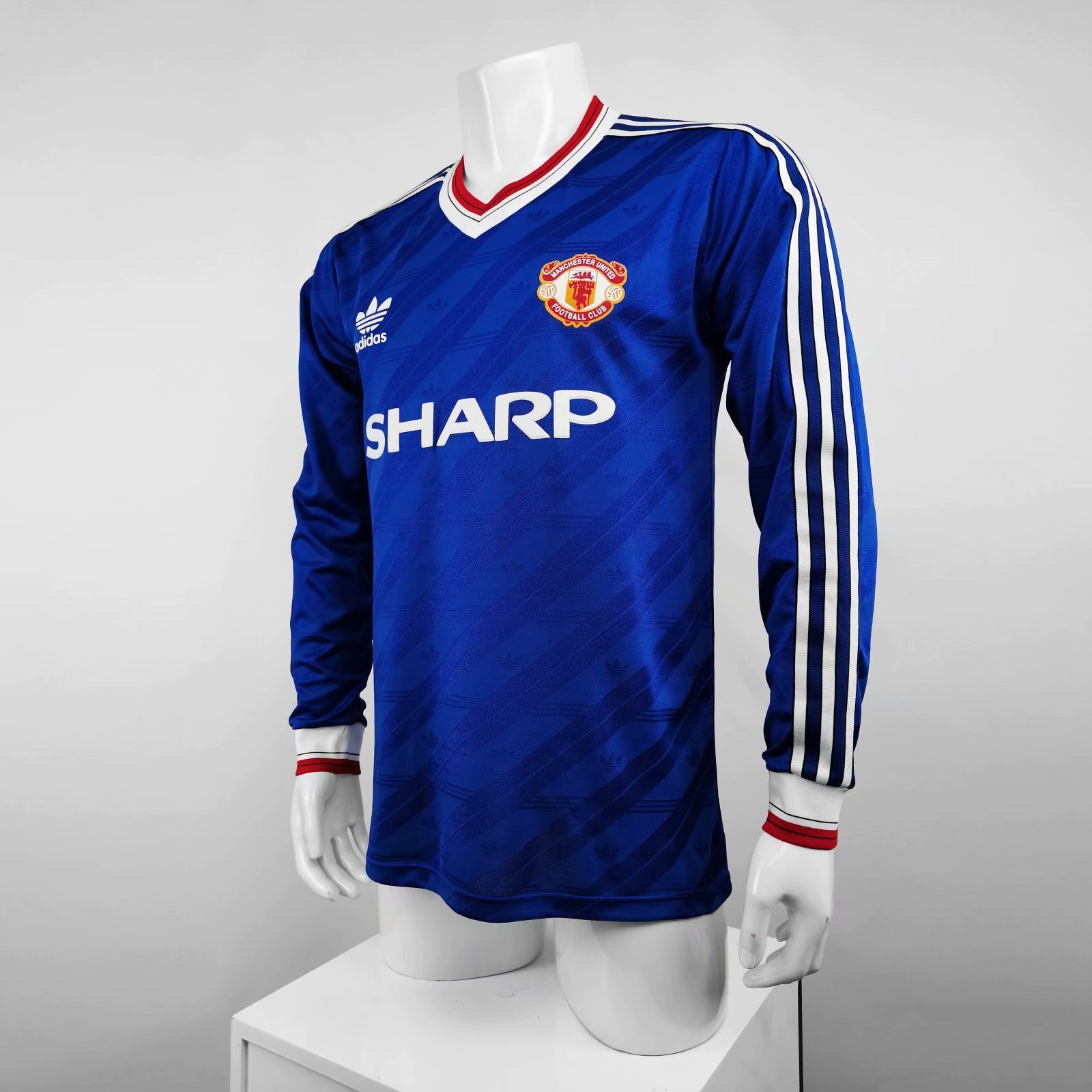 86-88 Manchester United away blue long sleeve player version 9