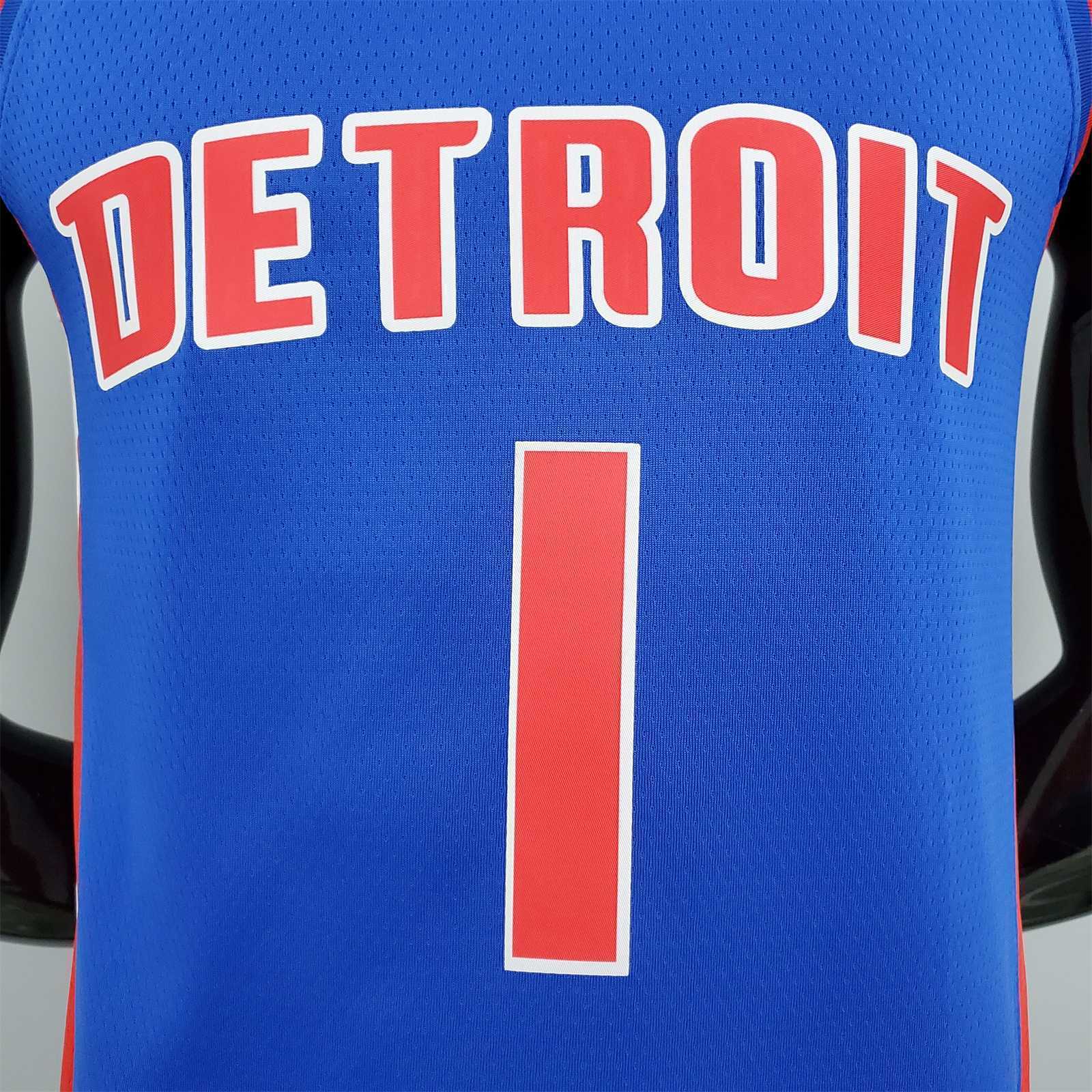 75th Anniversary Iverson #1 Pistons Blue 1