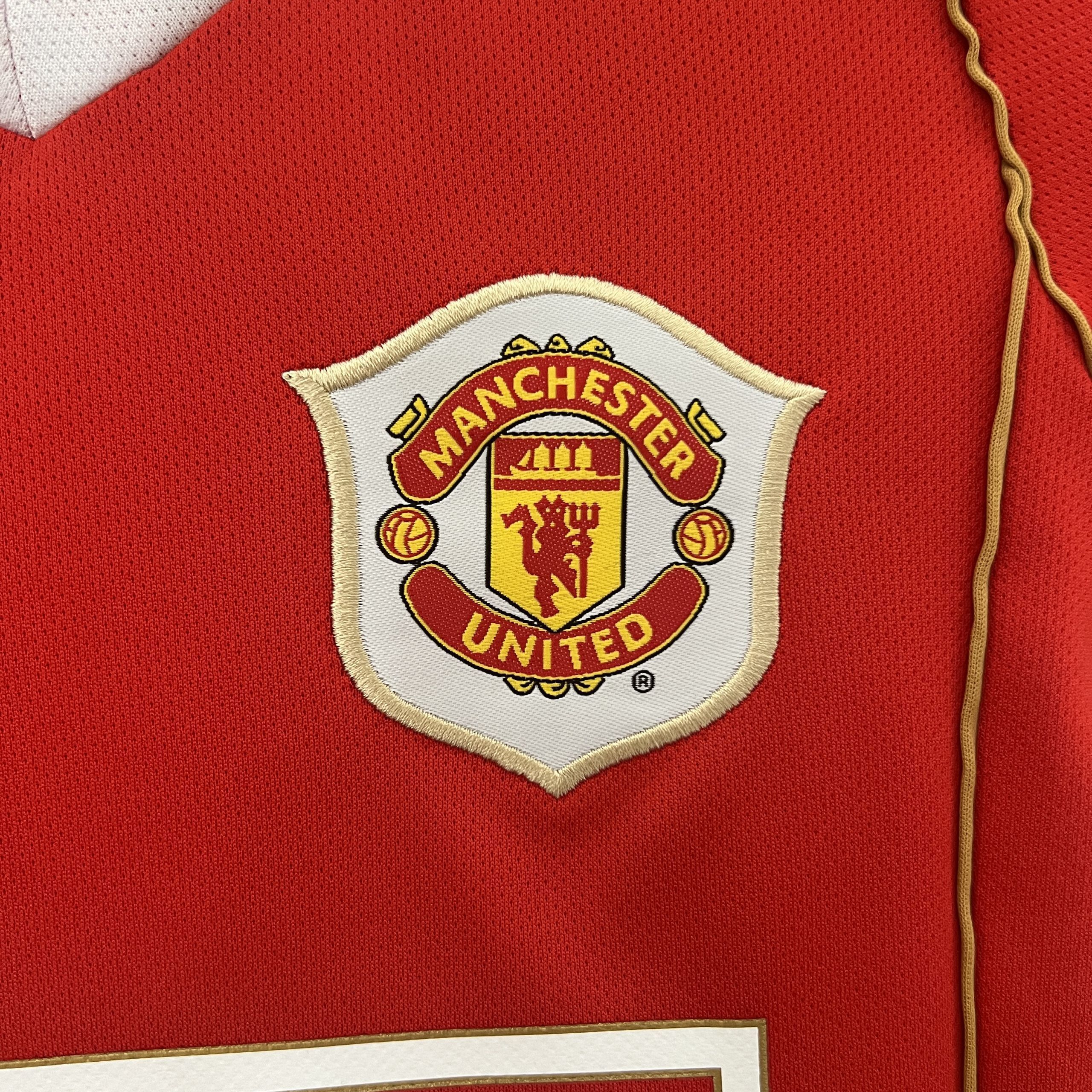 06-07 Manchester United Home Retro Kids Kits Children Sets Football AAAAJerseys Yupoo 5