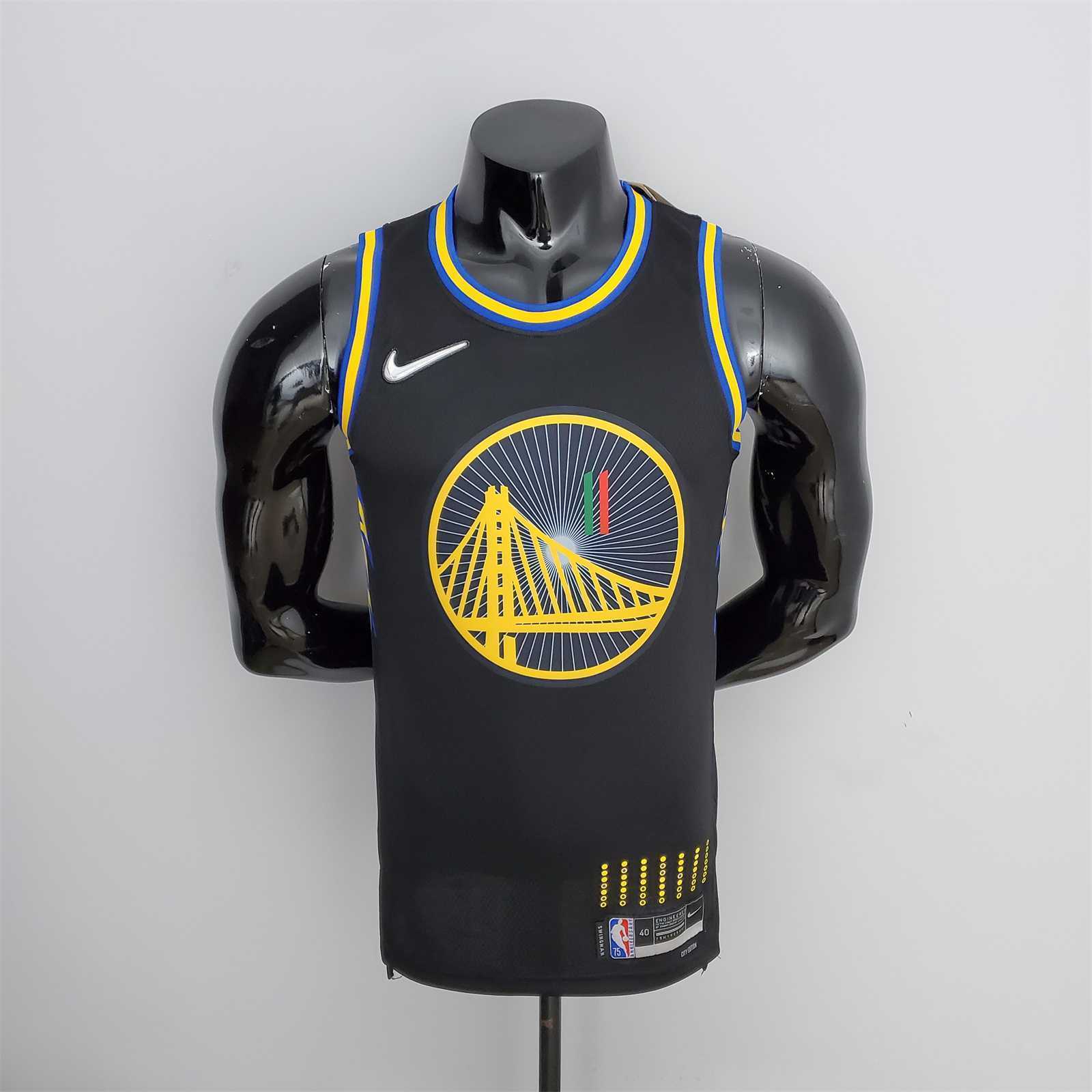 2022 75th Anniversary Golden State Warriors Thompson #11 Mexico Edition Black NBA Jersey