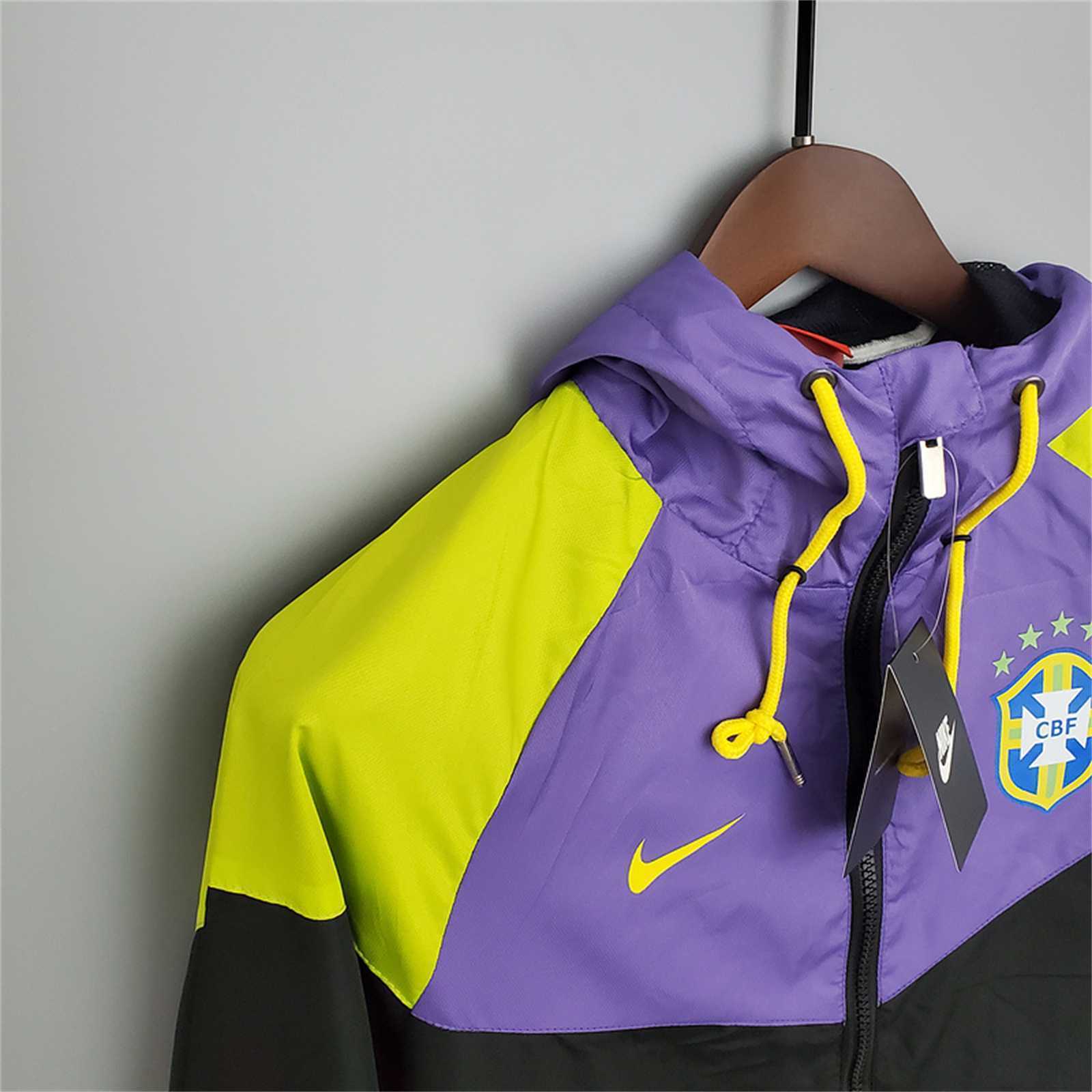 2021 Brazil purpleblack windbreaker 4