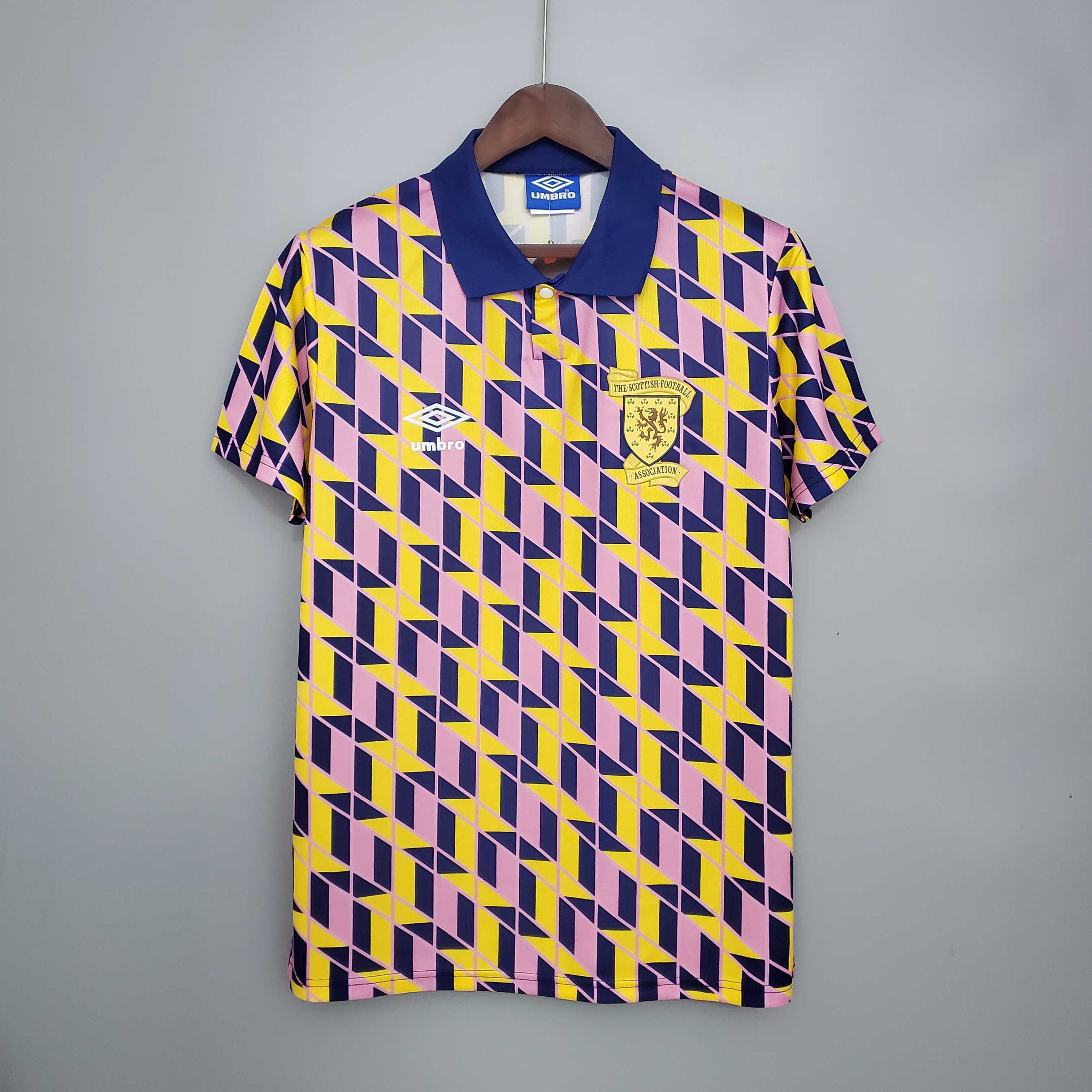 88-89 Scotland third away soccer jersey