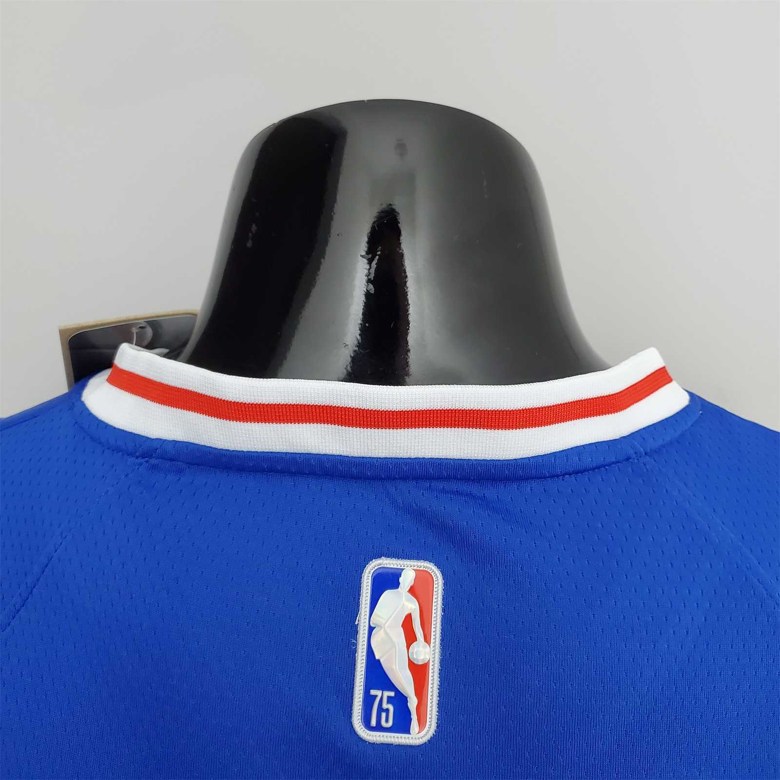 75th Anniversary Philadelphia 76ers SIMMONS#25 Blue NBA Jersey 3