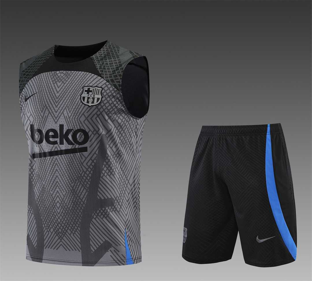 22-23 Barcelona vest training suit kit grey