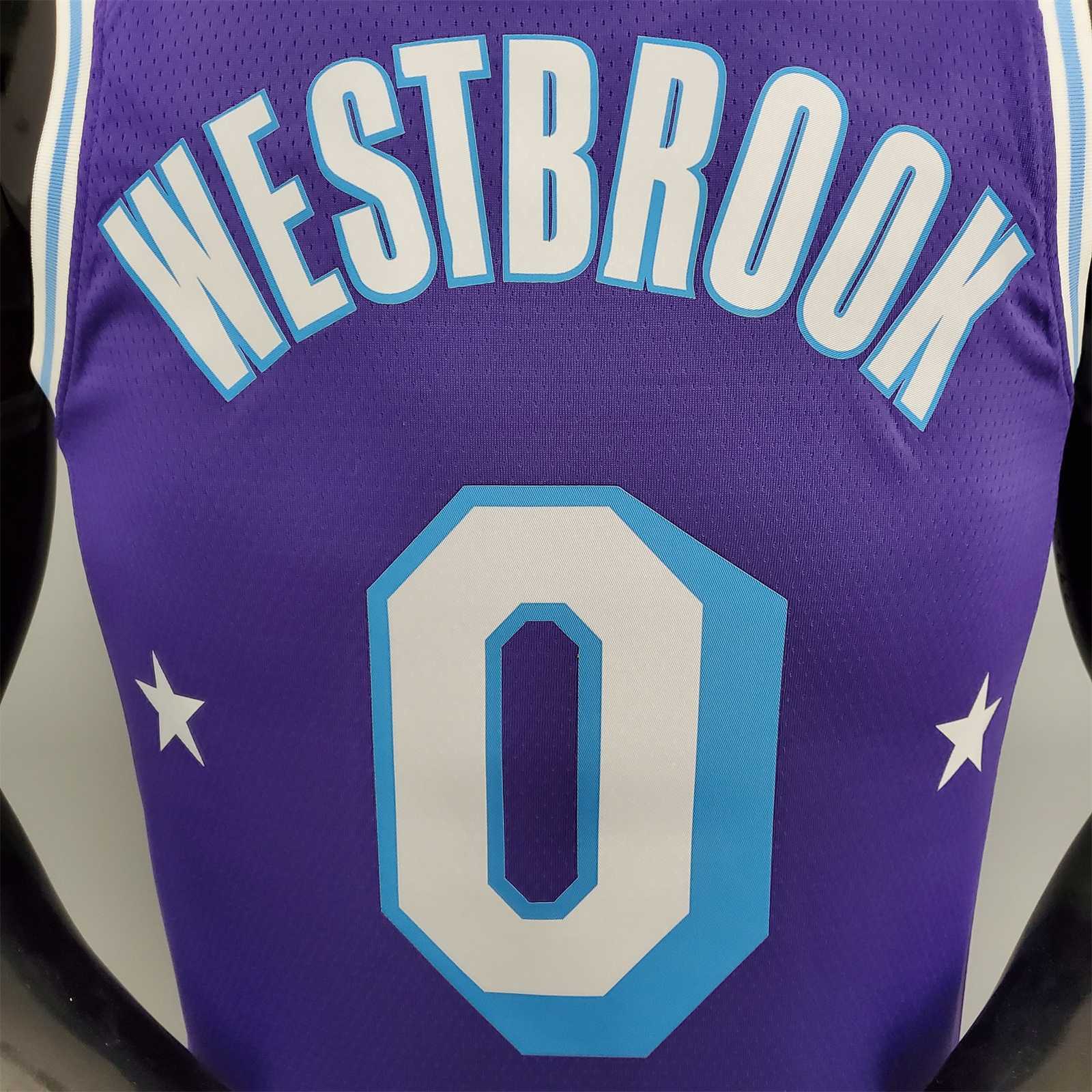 2022 75th Anniversary WESTBROOK#0 Lakers City Edition Purple 1
