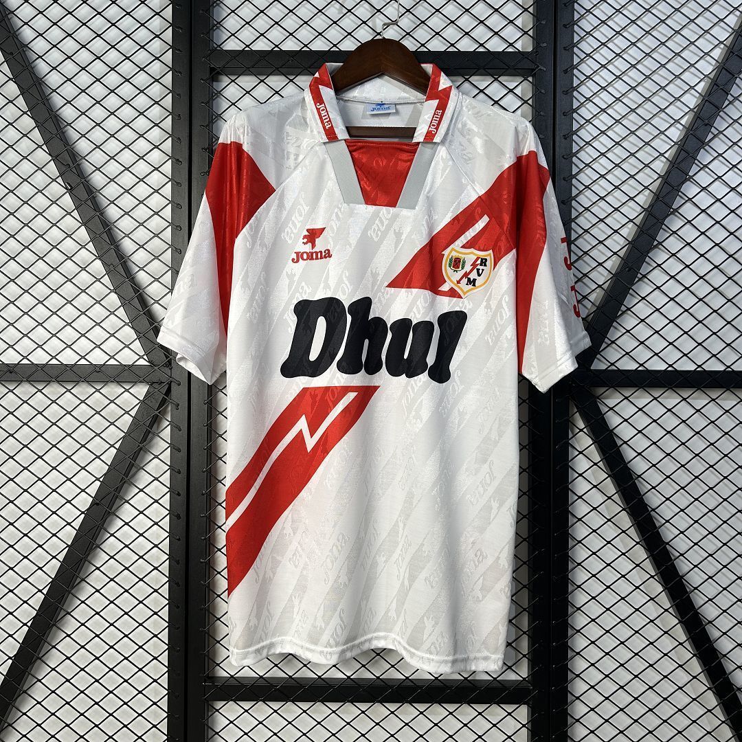 94-95 Rayo Vallecano Home Retro Kit Vintage Shirt Soccer AAAAJersey Yupoo