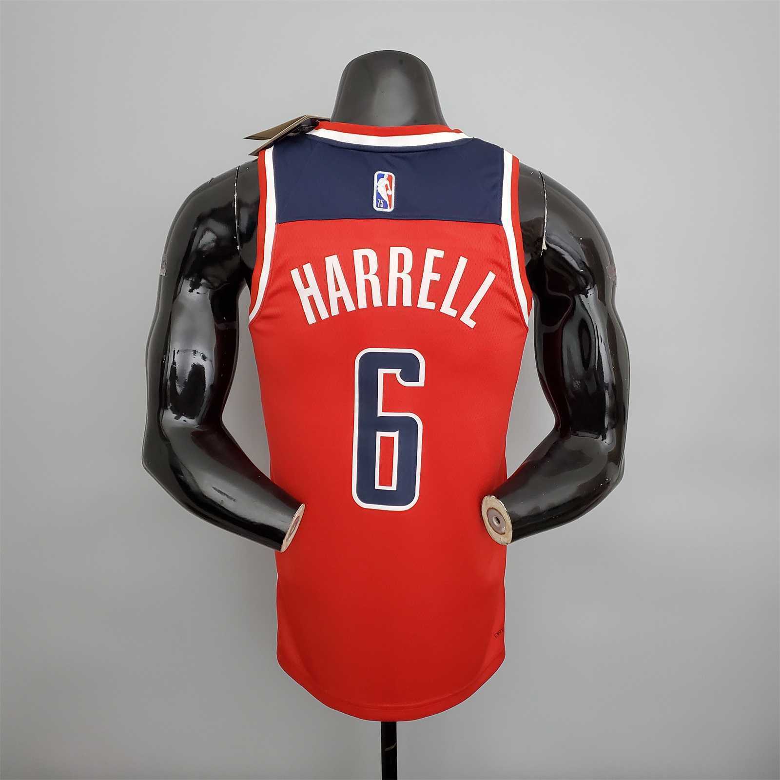 75th Anniversary Harrell #6 Wizards Red, White and Blue 6