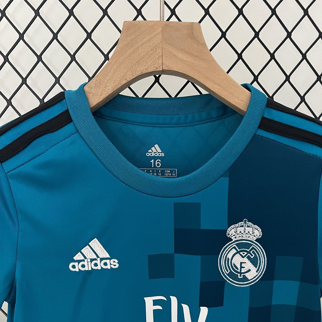 17-18 Real Madrid Third Away Retro Kids Kit Size-16-28 Soccer Jersey Yupoo 2
