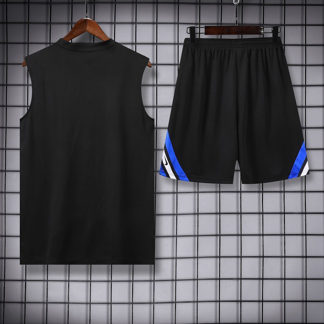 25-26 Inter Milan Retro Black Training Kits Football Vest Suits 4