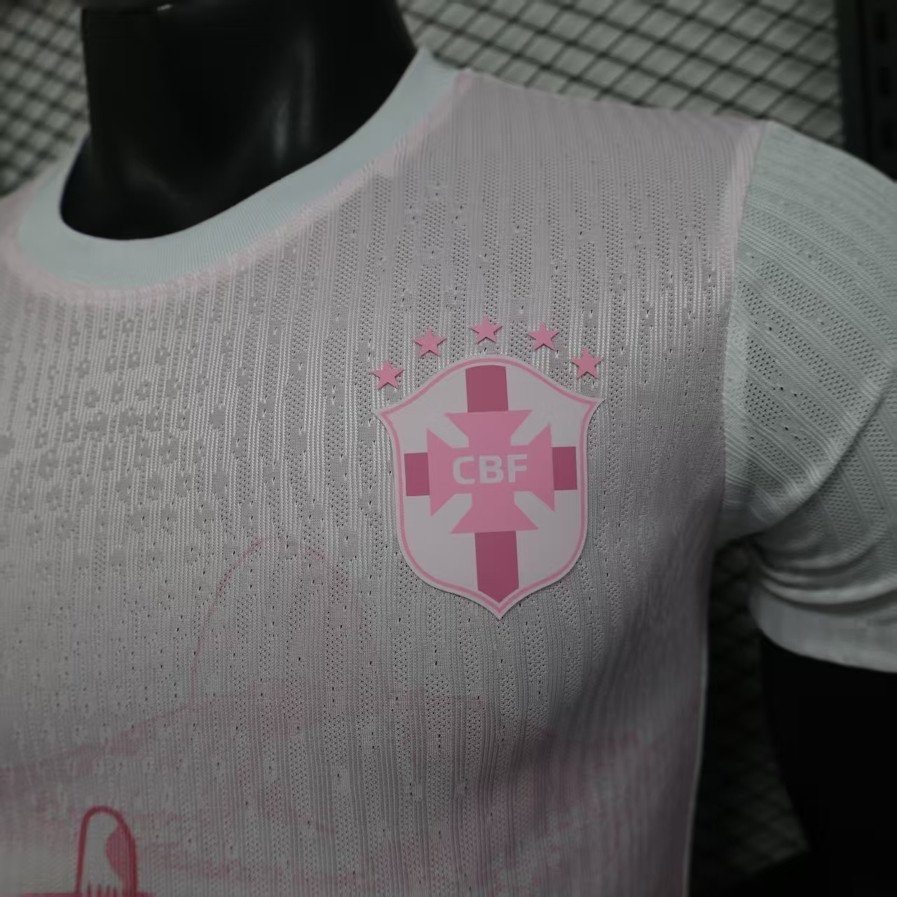 2025 Brazil Cristo Redentor Pink Special Edition Football Player Version T-Shirt AAAAJersey Yup 1