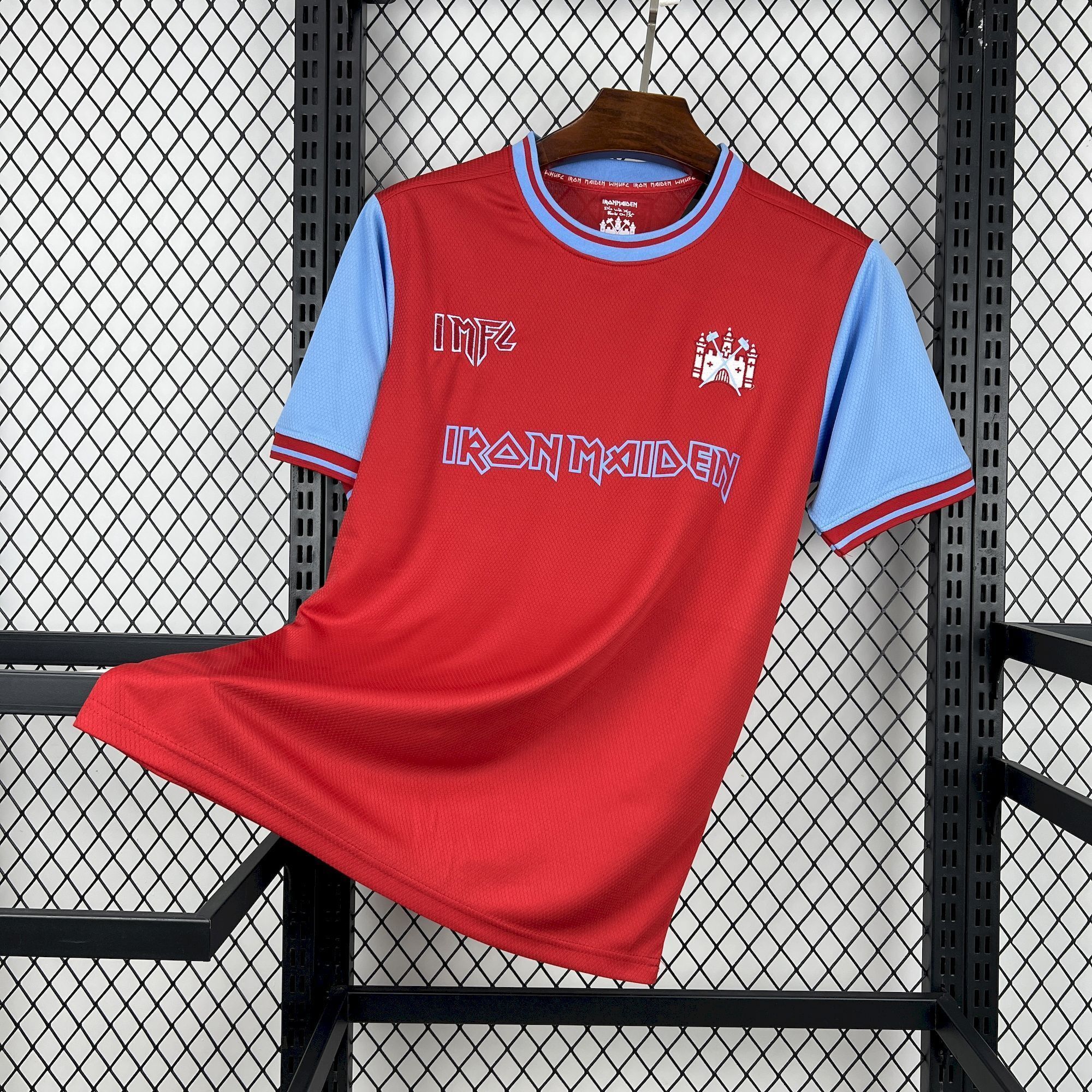 25-26 West Ham United x Iron Maiden 50th Anniversary Football T-Shirt AAAAJersey Wholesale Yupo