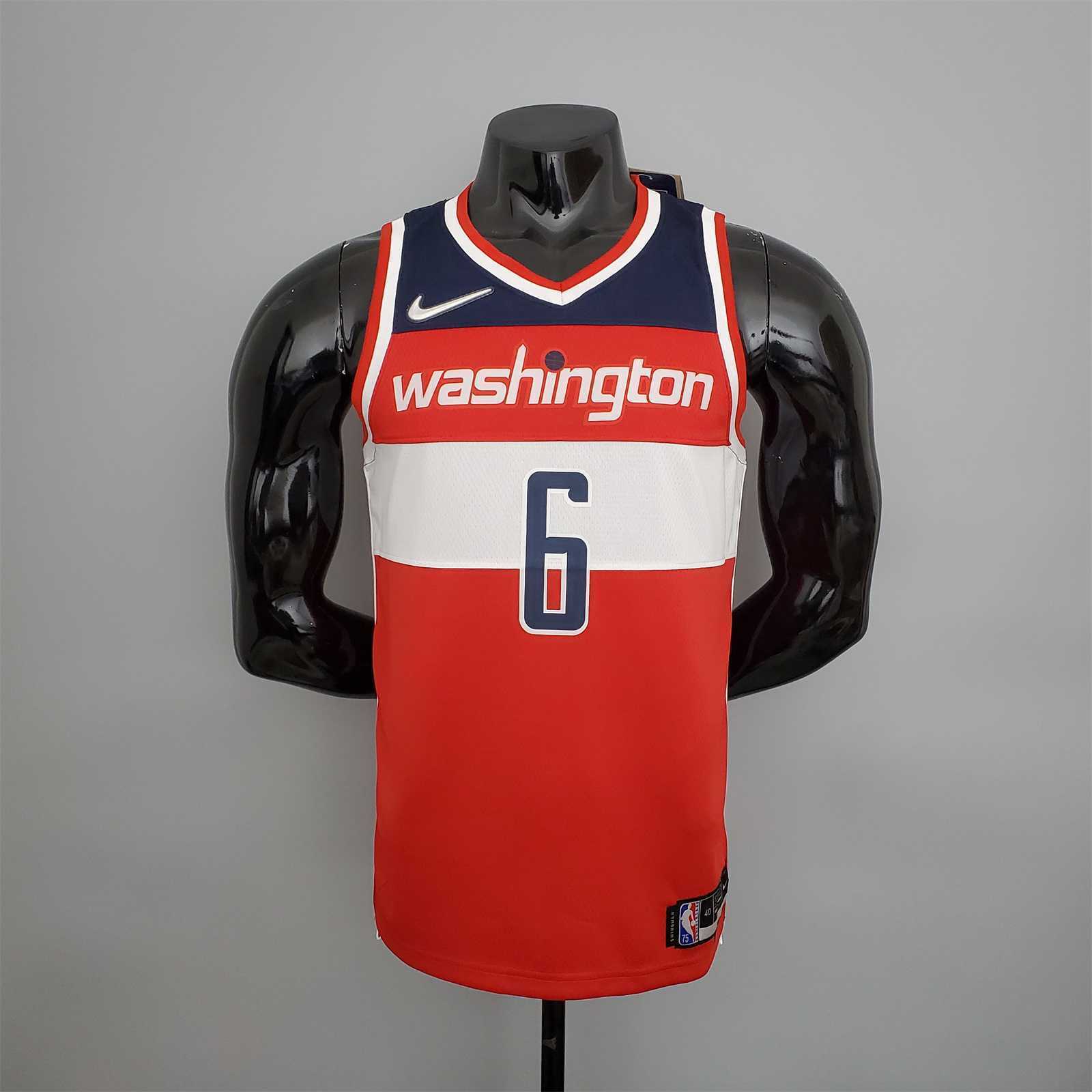 75th Anniversary Harrell #6 Wizards Red, White and Blue
