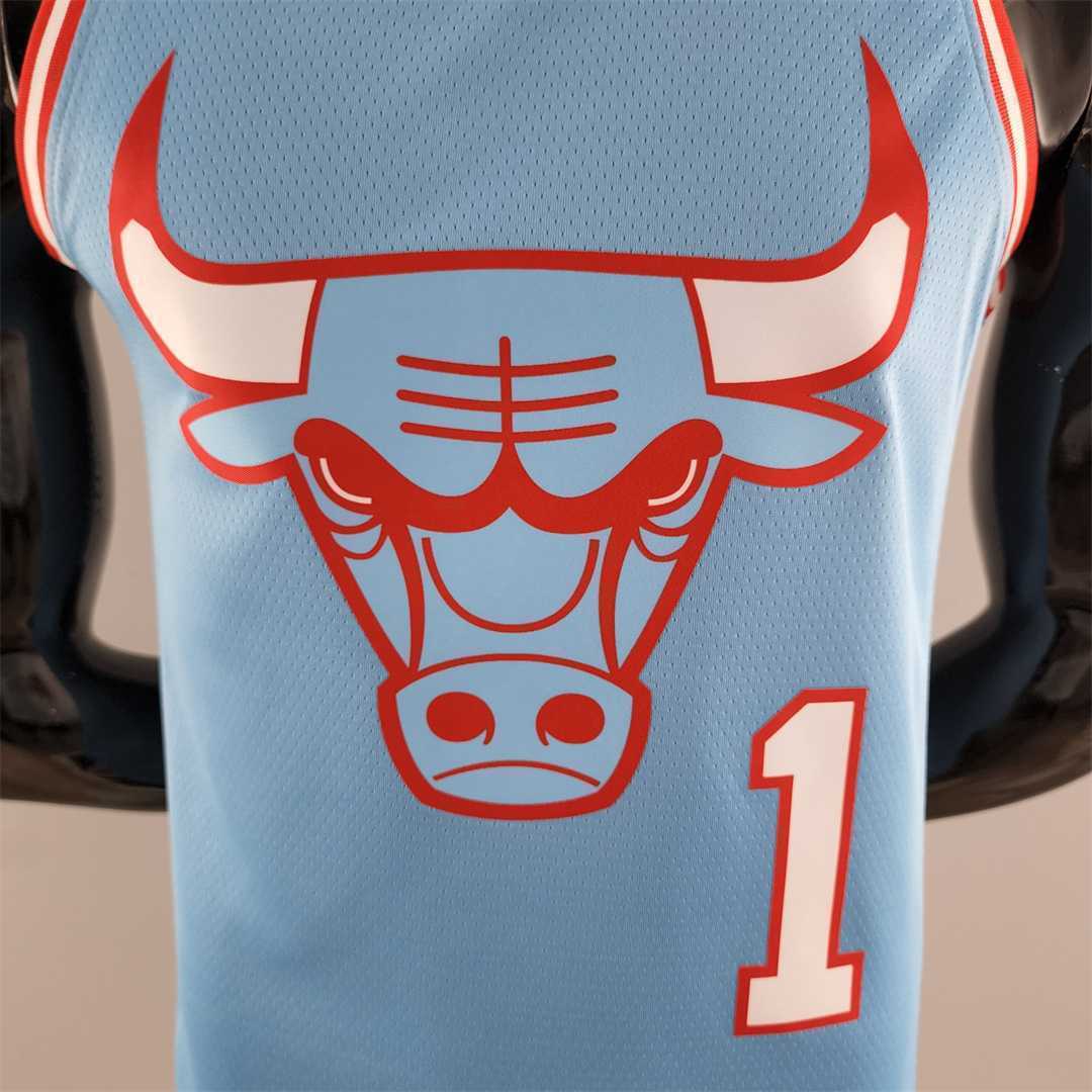 Chicago Bulls ROSE#1 Blue NBA Jersey 8