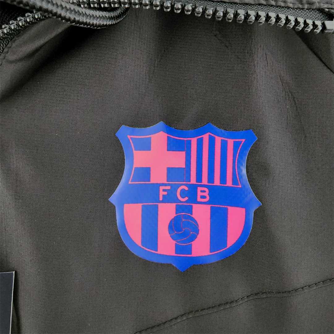 22-23 Barcelona black Windbreaker 3