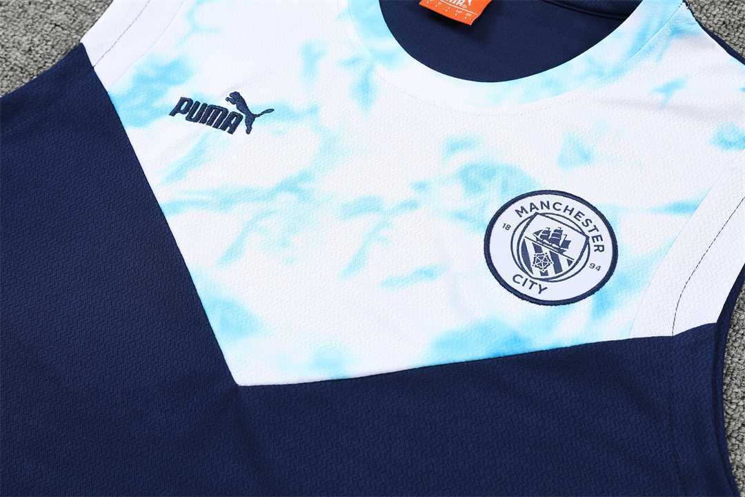 22-23 Manchester City vest training suit kit Royal Blue 12