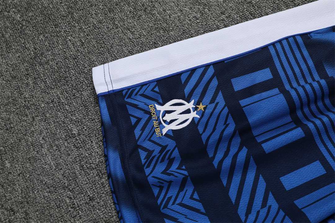 22-23 Marseille Training Suit Short Sleeve Kit White Grey 19