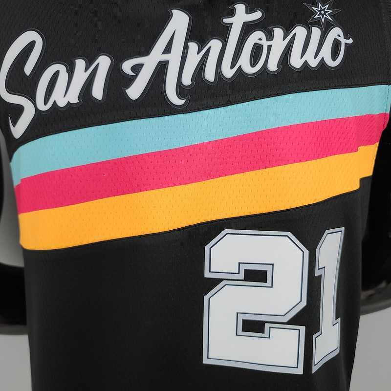 New DUNCAN#21 season Spurs City Edition black 2