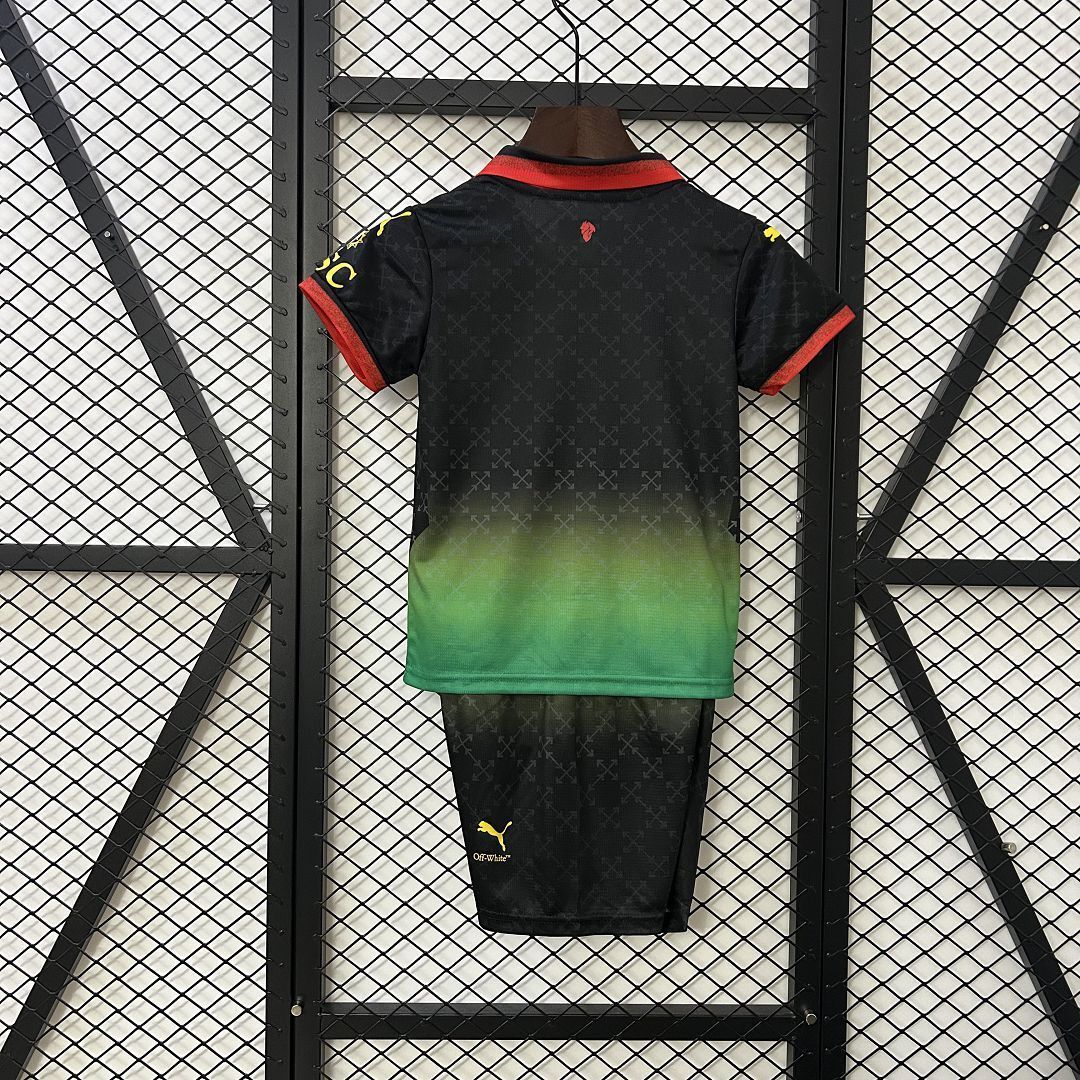 25-26 AC Milan x OFFWHITE Fourth Black Kid Kits Youth Apparels AAAAJersey Dropship Yupoo 6