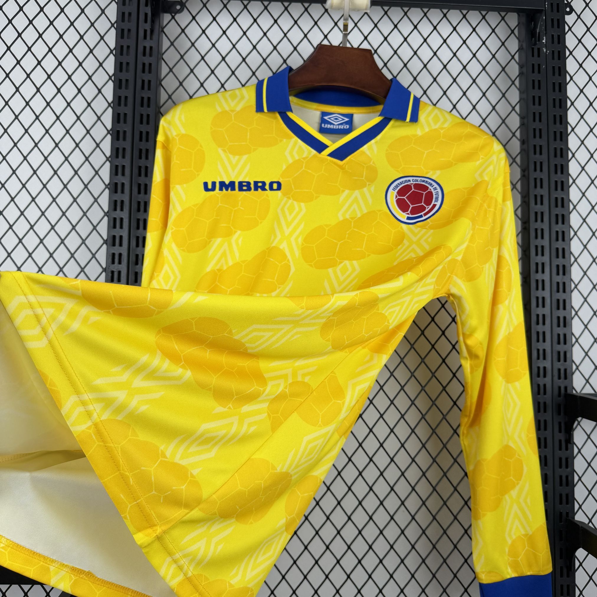 1994 Colombia Retro Mens Home Kit Football Long Sleeve Shirt AAAAJersey Supply Yupoo 6 6