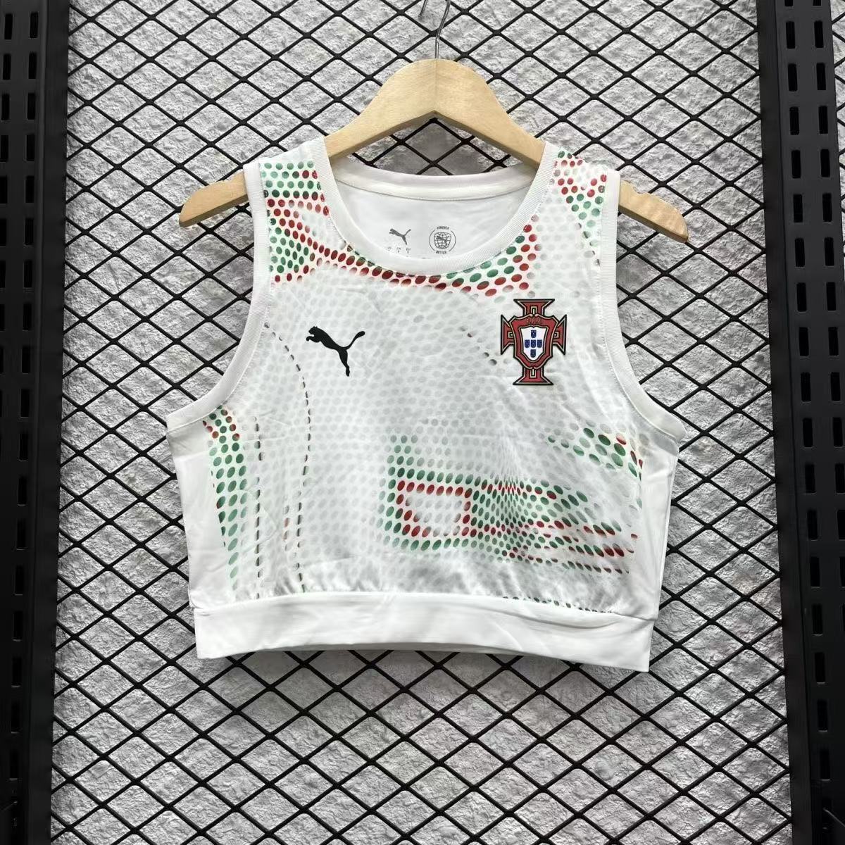 2025 Portugal Away Women Yoga Vest Kit Soccer T-Shirt AAAAJersey Supply Yupoo
