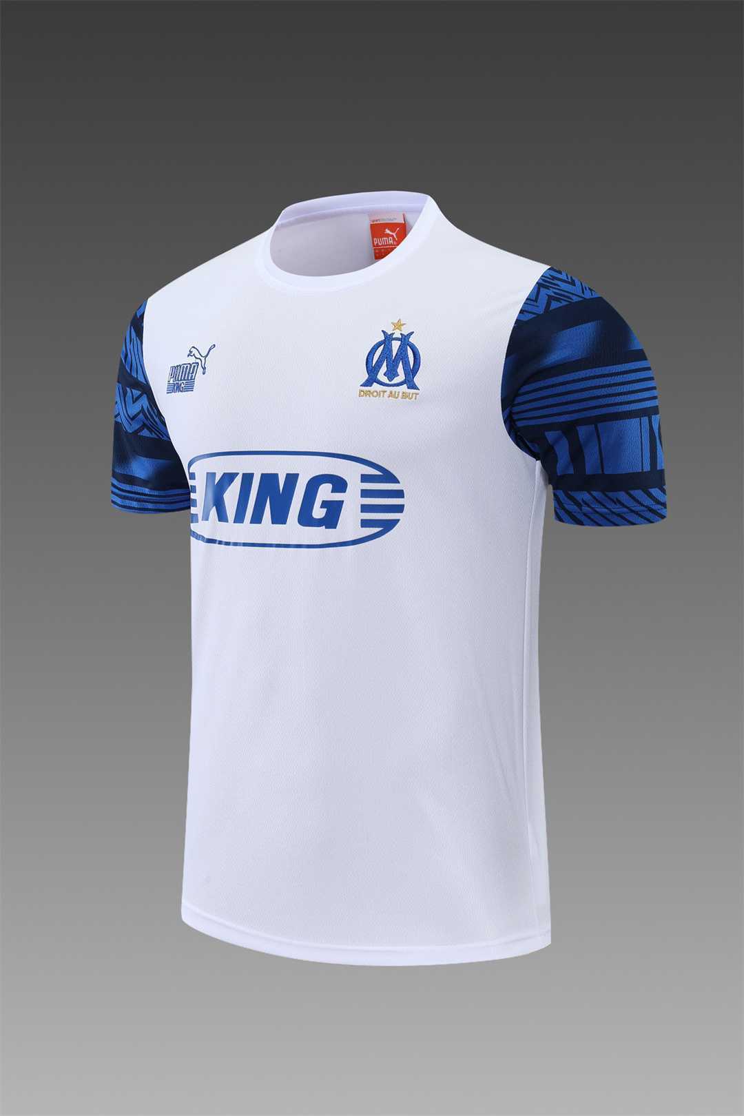 22-23 Marseille training suit short sleeve kit white blue 4