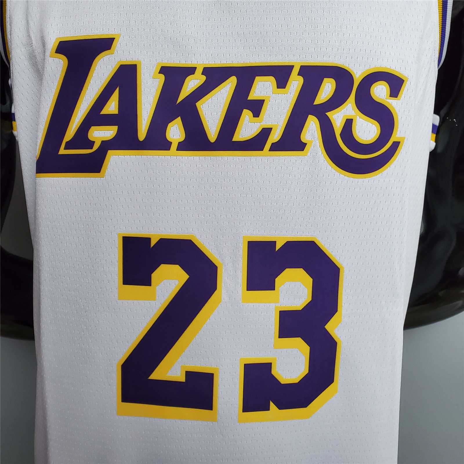 James #23 Lakers Round neck white 4