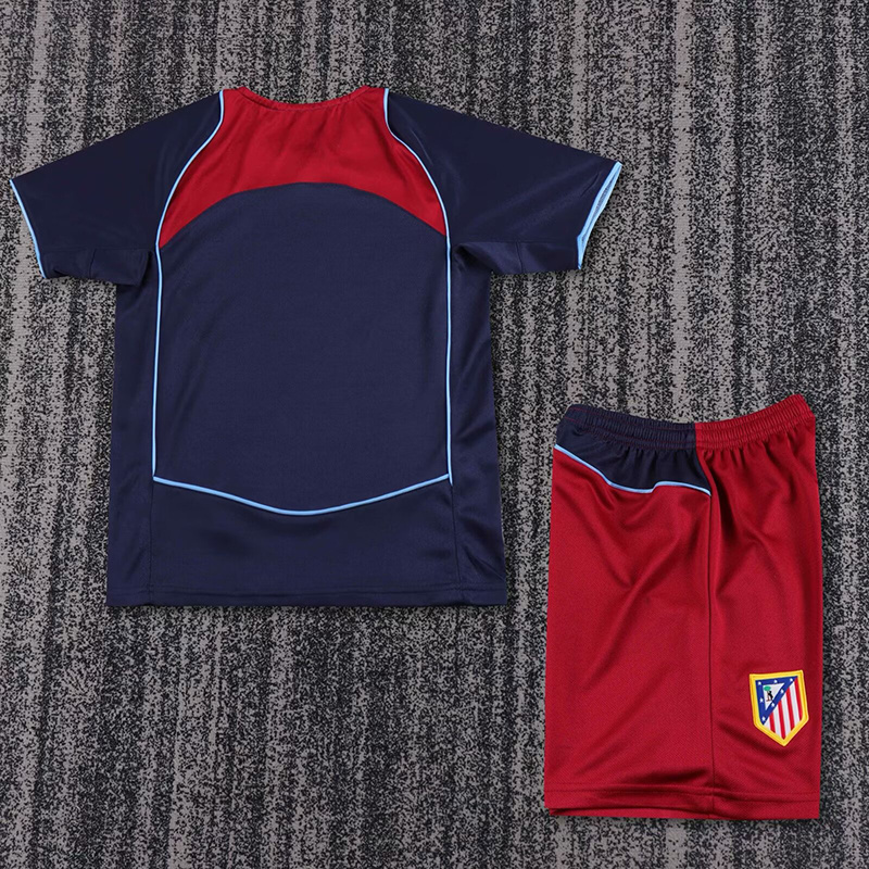 04-05 Atletico Madrid Away Retro Kid Kits Youth Apparels Soccer AAAAJersey Yupoo 1