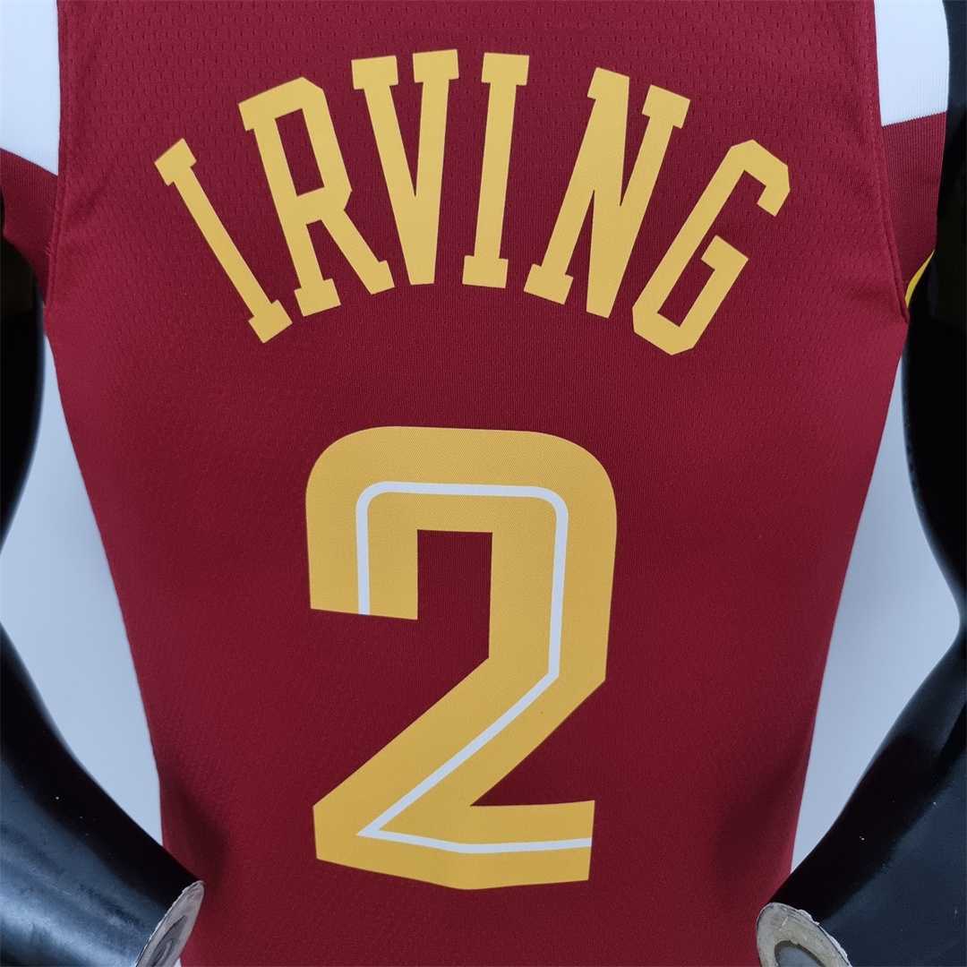 2022 Cleveland Cavaliers Irving#2 Urban Edition Red NBA Jersey 8