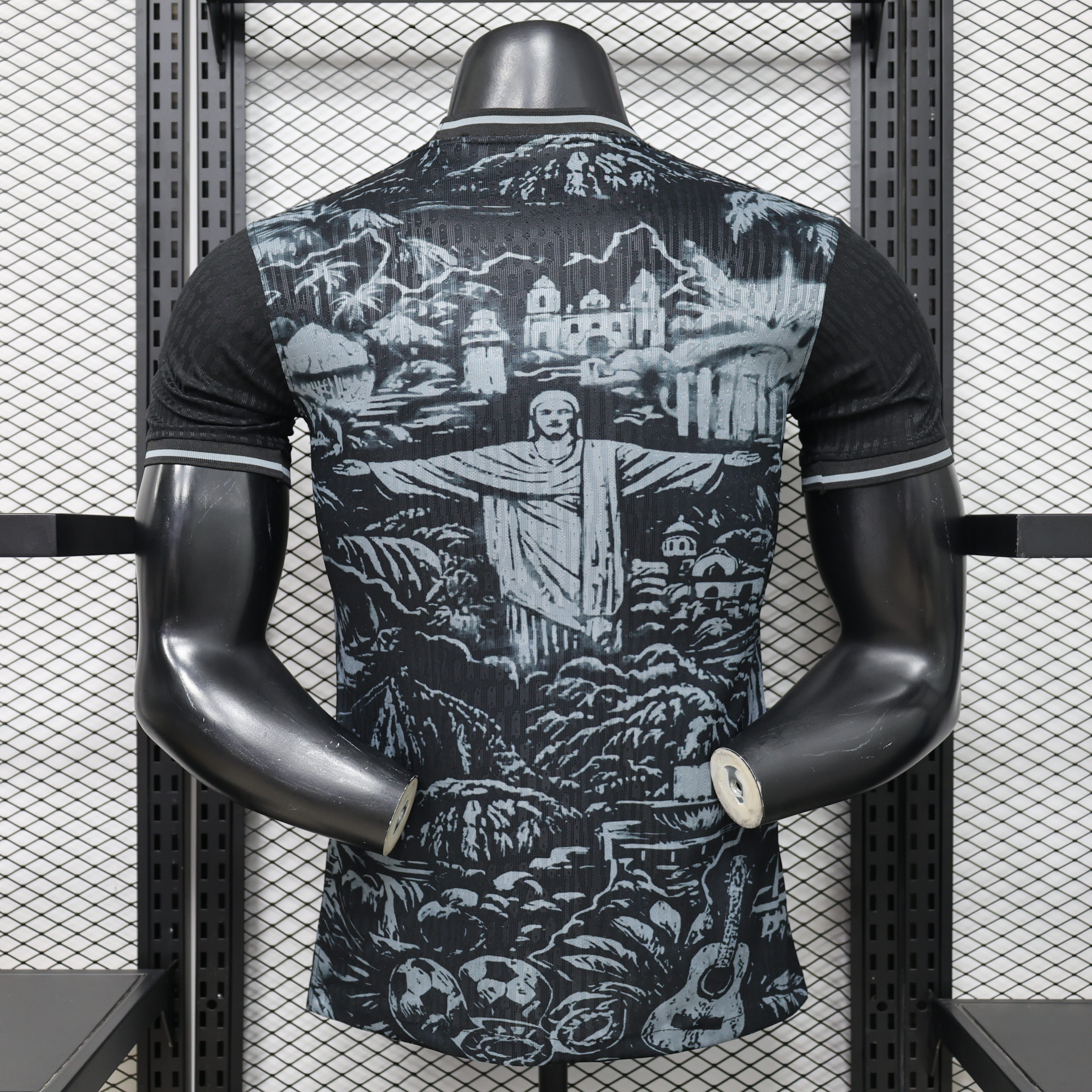 2026 Brazil Cristo Redentor Special Edition Football Player Version Black T-Shirt AAAAJersey Yupoo 7 3