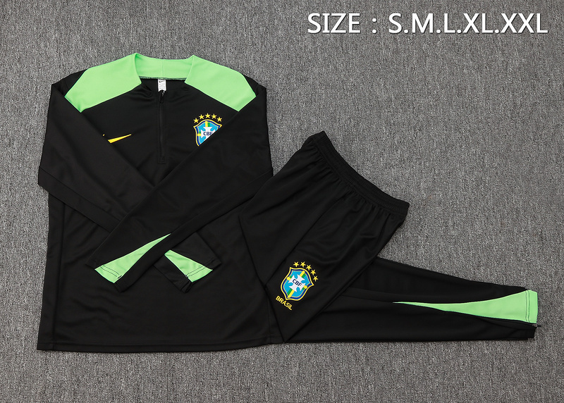 2024 Brazil Long Sleeve Training Suit Football Shirts 2