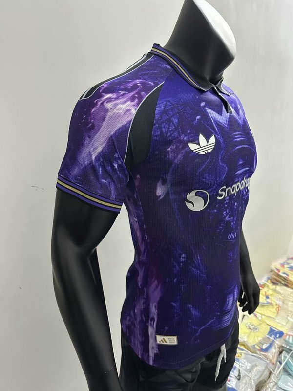 25-26 Manchester United Blue Kit POLO Special Edition Player Version Soccer AAAAJersey Yupoo S- 2