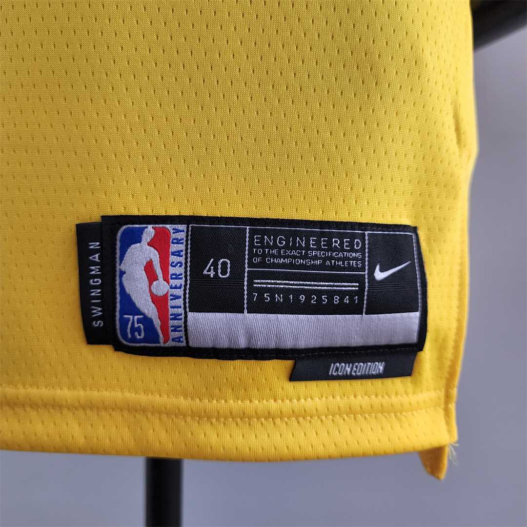 75th Anniversary IRVING #2 Los Angeles Lakers Yellow NBA Jersey 3