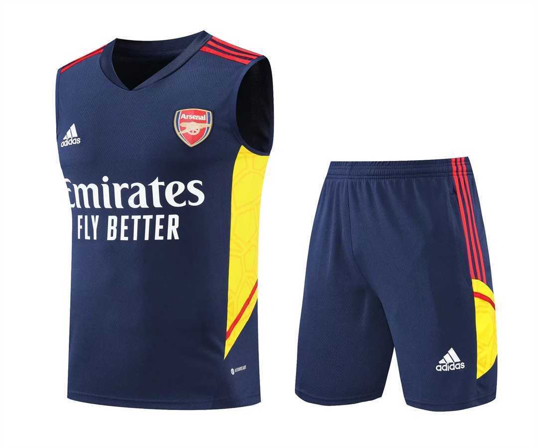 22-23 Arsenal vest training suit kit Royal Blue