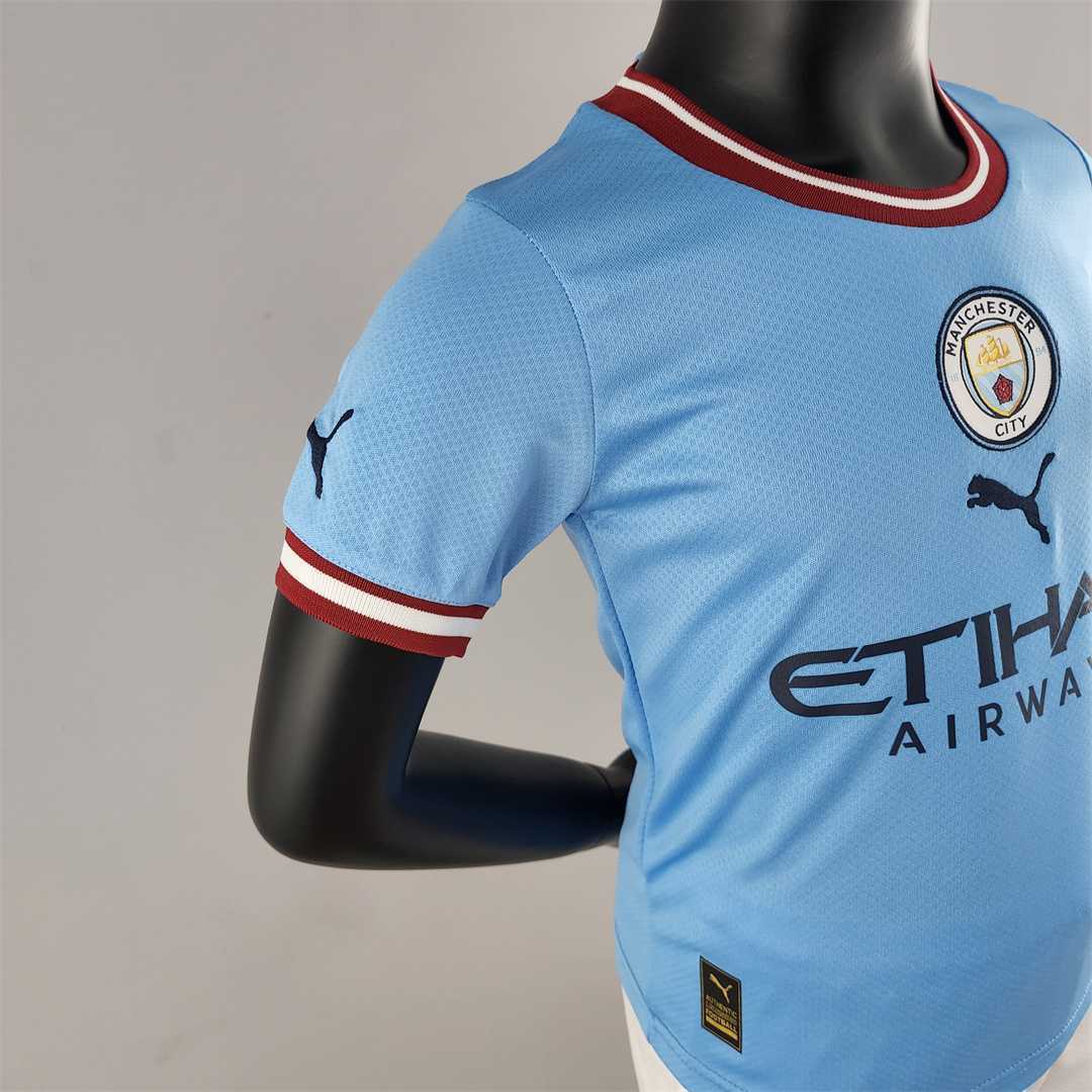 22-23 Manchester City home kids kit 9