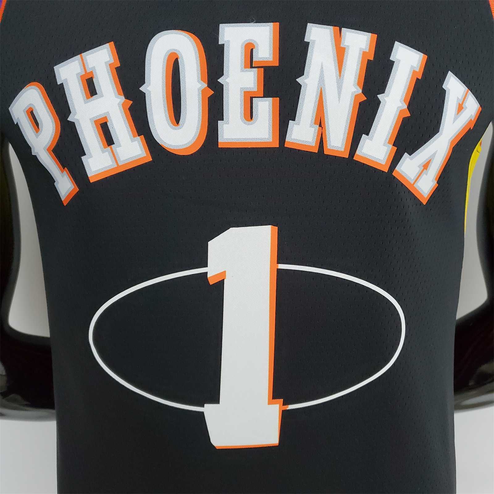2022 Season Booker #1 Suns City Edition Black NBA Jersey 1