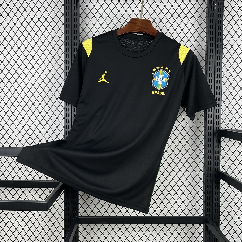 2026 Brazil Mens Pre-Match Kit Football Black T-Shirt AAAAJersey Supply Yupoo6