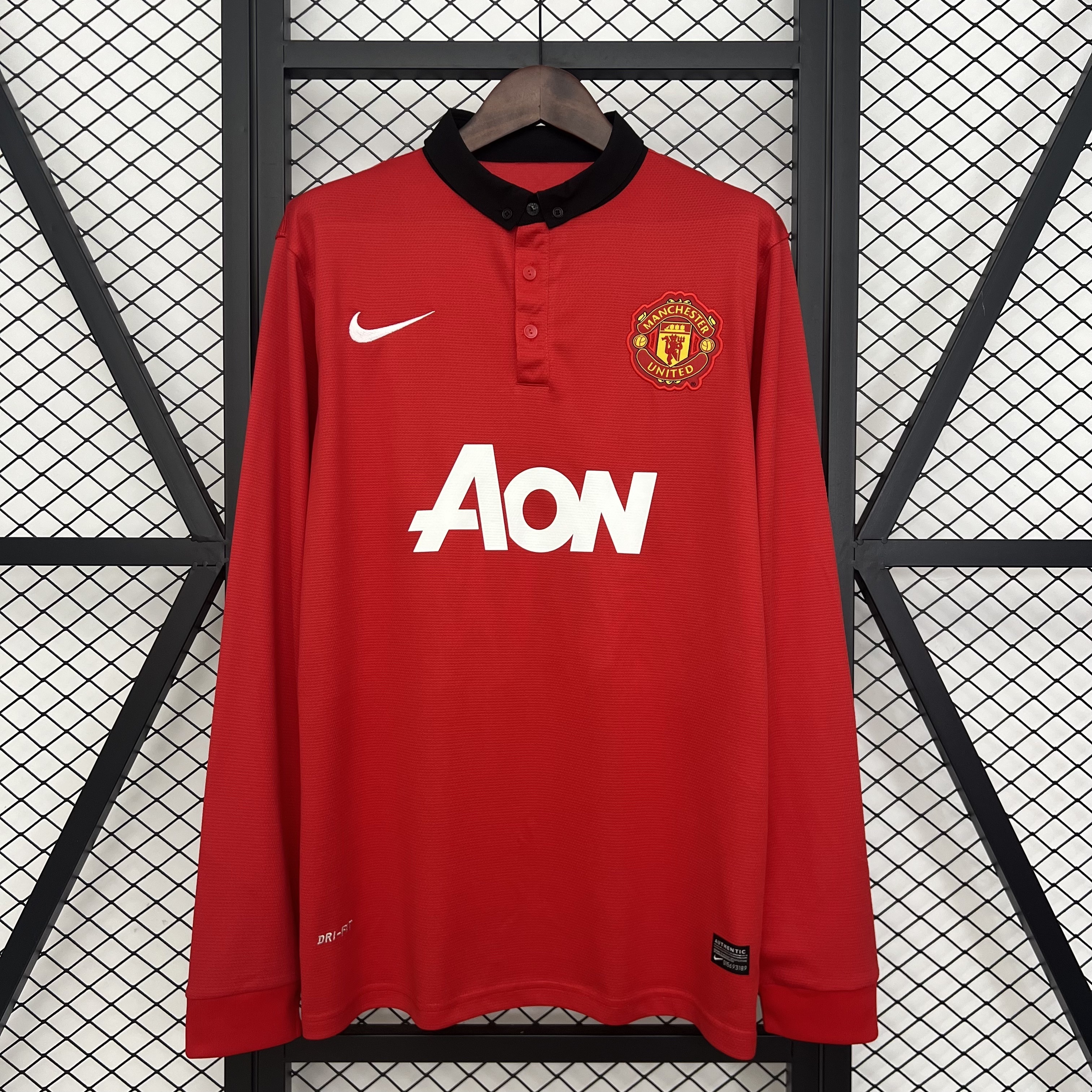 13-14 Manchester United Home Retro Kit Long Sleeve Shirt Cheap AAAAJerseys Supply Yupoo 8