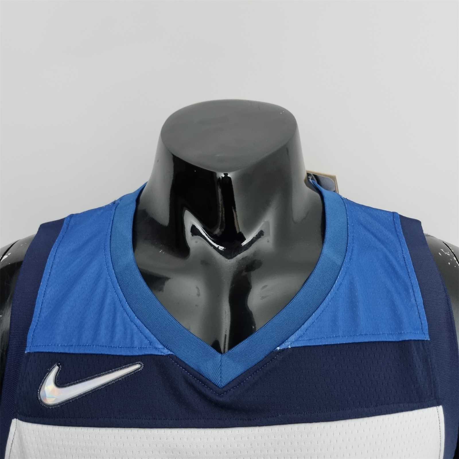 75th Anniversary Minnesota Timberwolves Wiggins #22 Royal Blue NBA Jersey 4