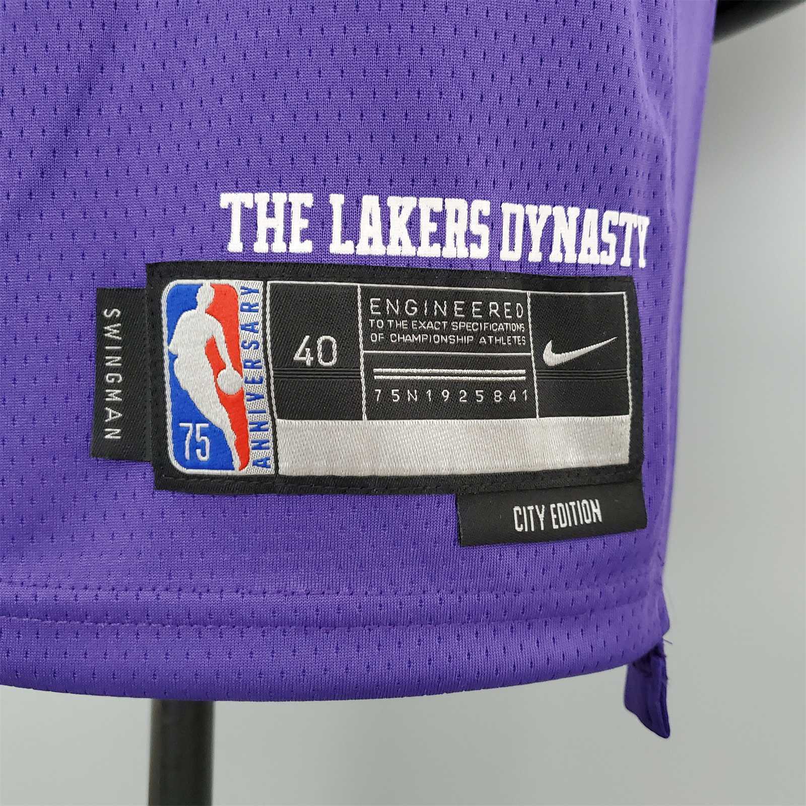2022 75th Anniversary Davis #3 Lakers City Edition Purple 1