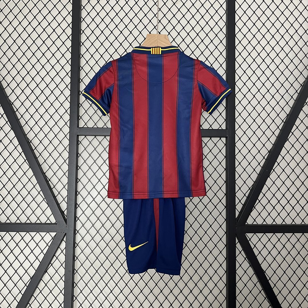 09-10 Barcelona Home Retro Kids Kits Children Shirt Football Jerseys Yupoo 7