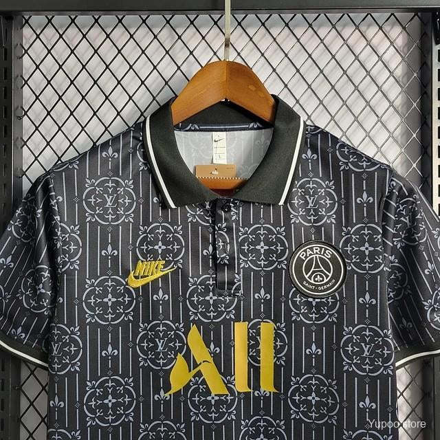 24-25 PSG Paris LV Joint Edition Kit Black POLO été Sports Shirt AAAAJersey Supplier Yupoo 7