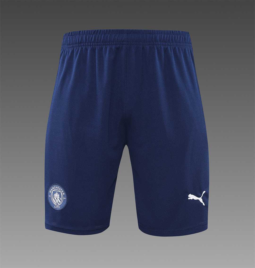 22-23 Manchester City Training Wear Short Sleeve Kit White and Blue Colorblock 4