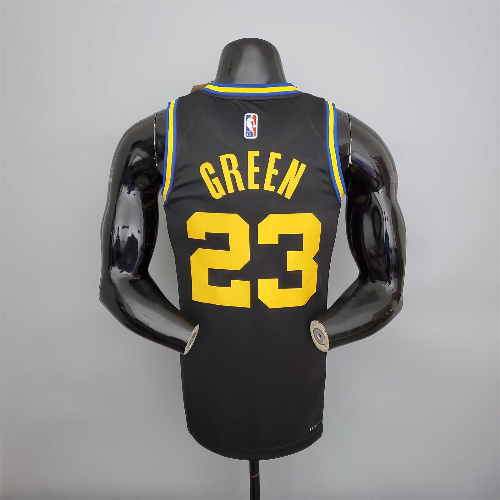 2022 75th Anniversary green#23 Warriors City Edition Black 9