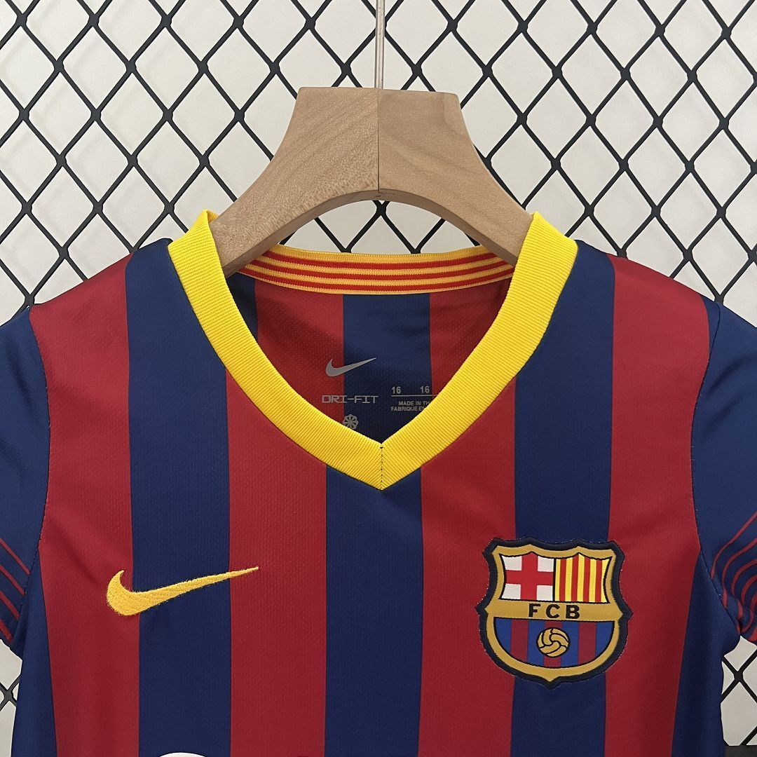 13-14 Barcelona Home Retro Kids Kits Children Shirt Cheap Jersey Yupoo 1
