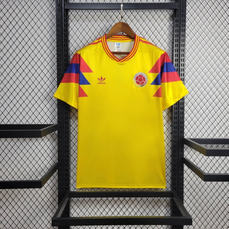 1990 Colombia Home Retro Kit Football AAAAJersey Supplier