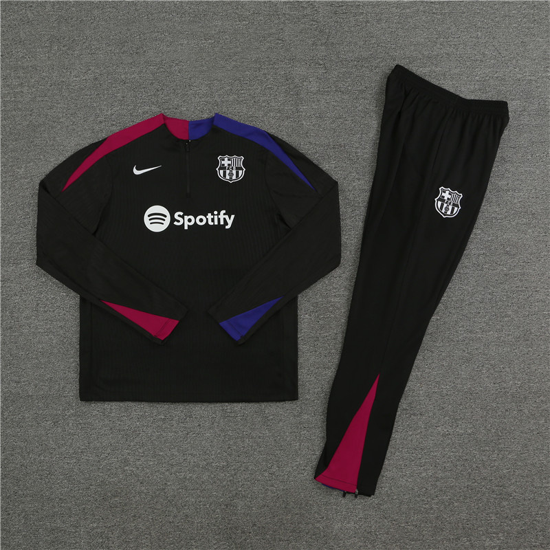 24-25 Barcelona Player Long Sleeve Training Suit Football Shirts 1