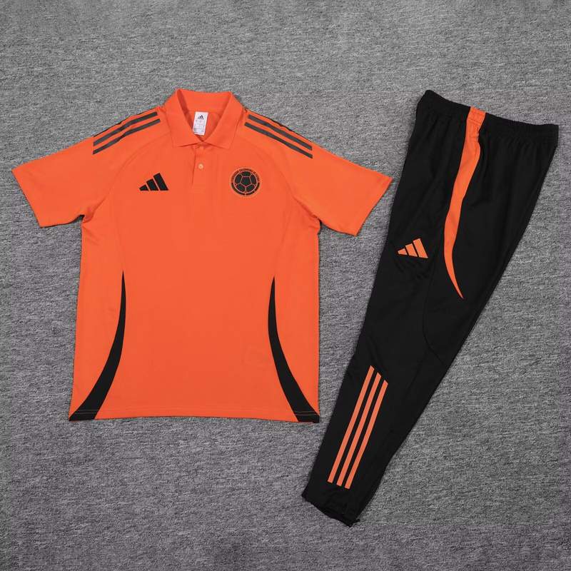 25-26 Colombia Orange POLO Training Kits Football Tracksuits 1