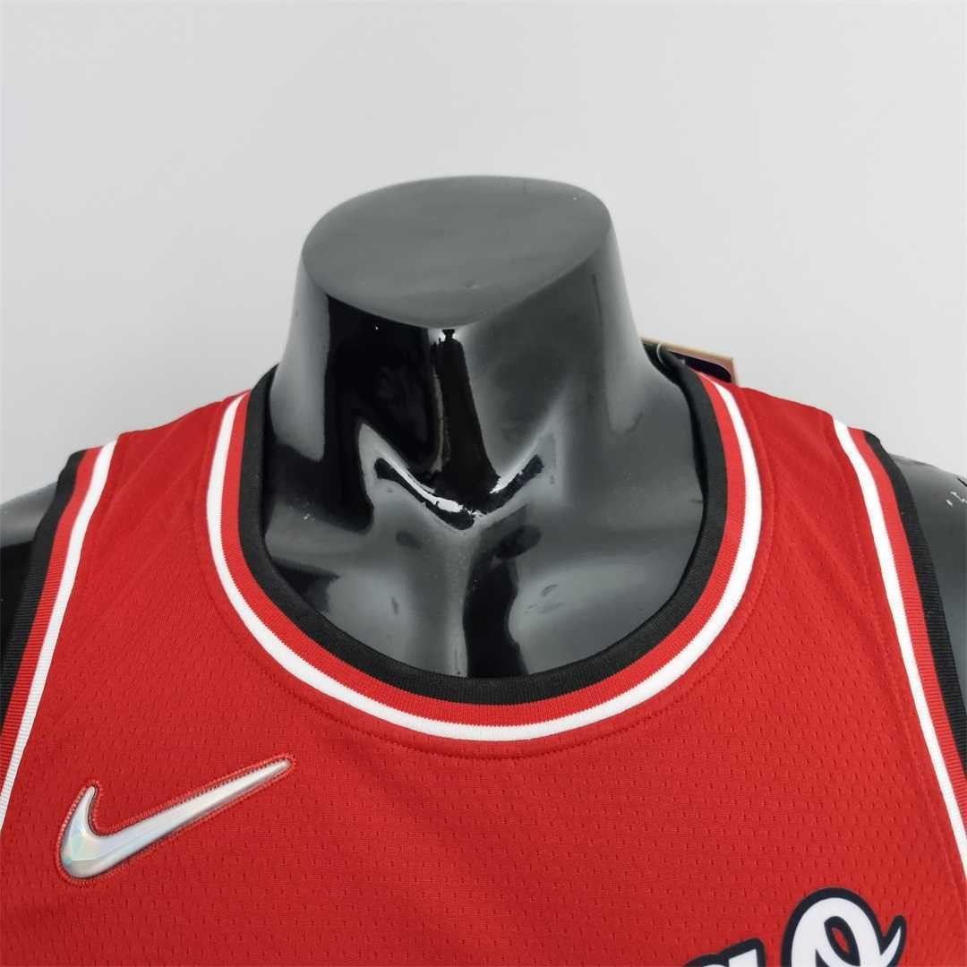 75th Anniversary 2022 Season Chicago Bulls BALL #2 City Edition Red NBA Jersey 4