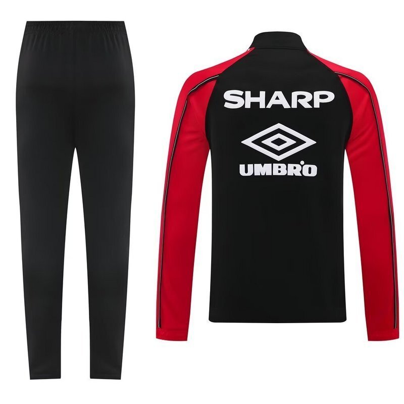25-26 Manchester United Retro Red Football Tracksuits Long Jacket Suits 2